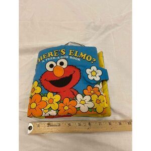 Where Elmo Peek A Boo soft play book 8x7.5”